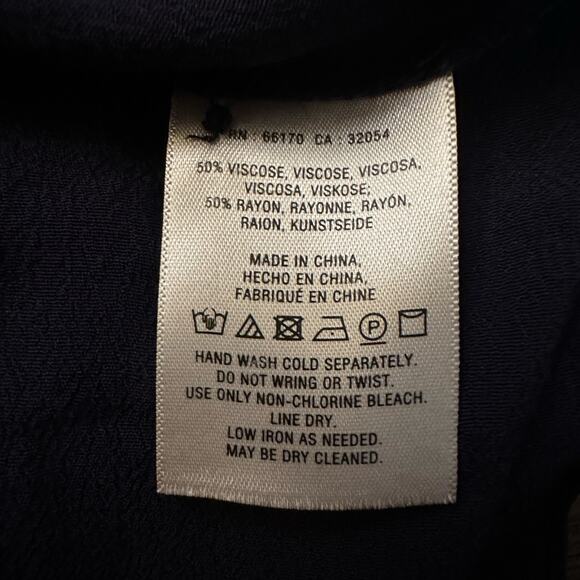 Maeve Anthropologie navy blue long sleeve cold shoulder top size 0 - Picture 8 of 12